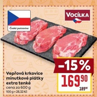 Vepřová krkovice bez kosti Vocílka