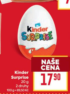 Čokoládové vajíčko s překvapením Kinder Surprise
