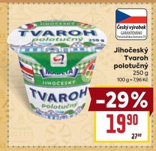 Tvaroh polotučný Jihočeský Madeta