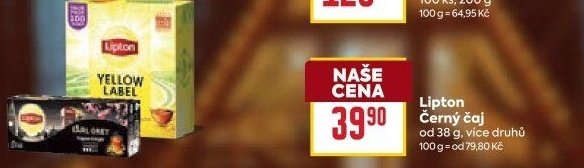 Čaj černý Lipton