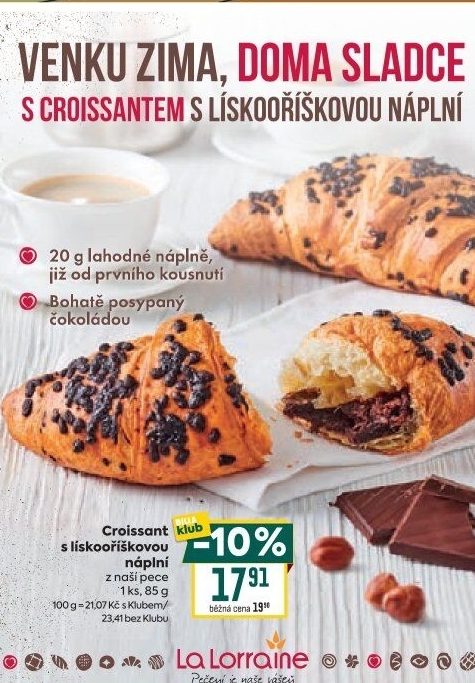 Croissant s náplní