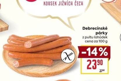Párky debrecínské Maso uzeniny Písek
