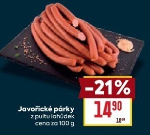 Párky javořické Kostelecké uzeniny