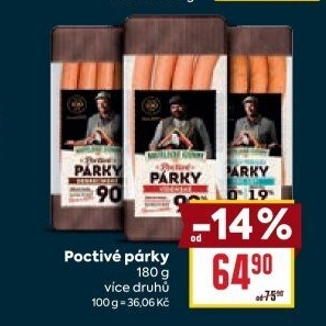 Párky poctivé Kostelecké uzeniny