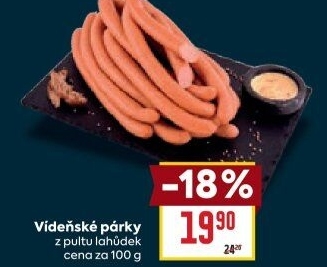 Párky vídeňské Kostelecké uzeniny
