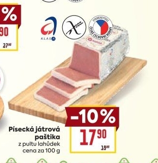 Paštika játrová písecká Maso uzeniny Písek