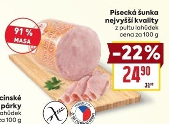 Šunka písecká nejvyšší kvality Maso uzeniny Písek