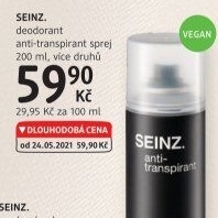 Deodorant sprej Seinz.