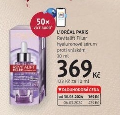 Sérum pleťové proti vráskám Hyaluron Revitalift Filler L'