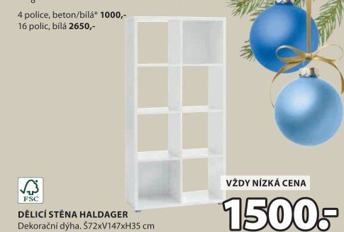 Dělicí stěna - regál