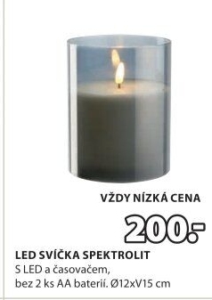 LED svíčka ve skle