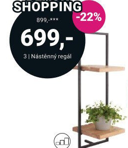 NÁSTĚNNÝ REGÁL „ALIA“