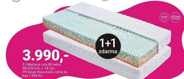 PARTNERSKÁ MATRACE „BAMBOO XL“