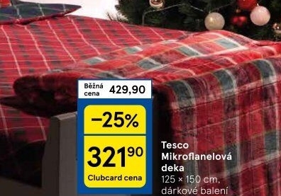 Deka mikroflanelová Tesco