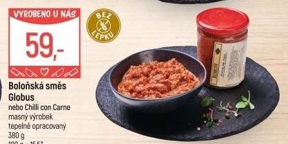 Chilli con carne ve skle Globus
