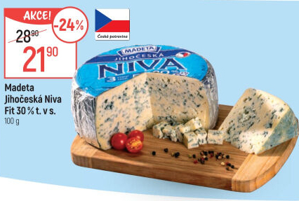 Sýr Niva Jihočeská Fit 30% Madeta
