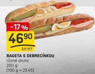 Obložená bageta