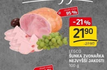 Šunka Zvonařka nejvyšší jakosti LE&amp