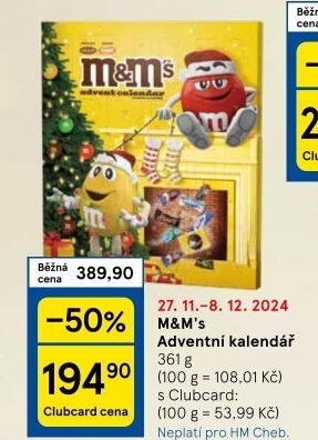Adventní kalendář M&amp