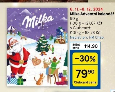 Adventní kalendář Milka