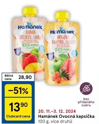 Kapsička ovocná Hamánek