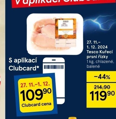 Kuřecí prsní řízky Tesco