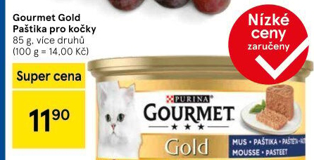 Paštika pro kočky Gold Gourmet Purina