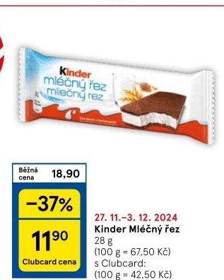 Řez mléčný Kinder
