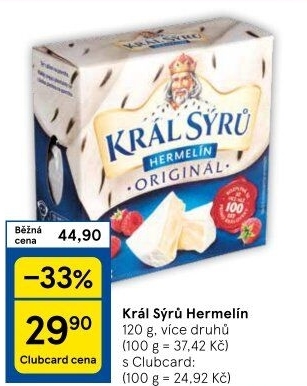 Sýr Hermelín Král sýrů