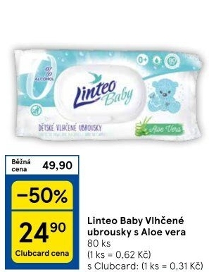 Vlhčené ubrousky dětské Linteo Baby