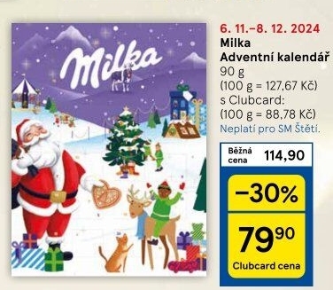 Adventní kalendář Milka