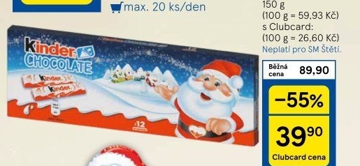 Čokoládky vánoční Kinder