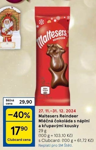 Čokoládová figurka Maltesers