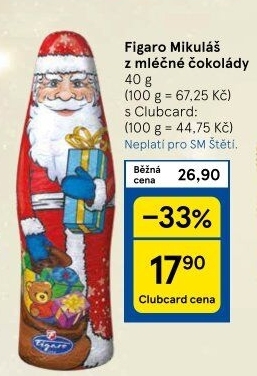 Čokoládový Mikuláš Figaro