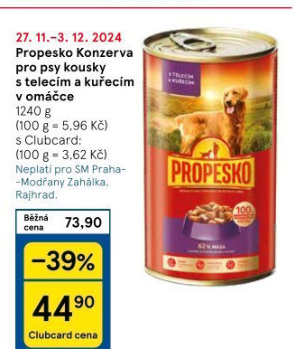 Konzerva pro psy Propesko