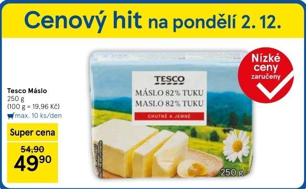Máslo Tesco