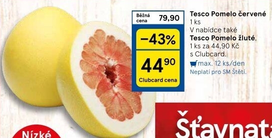 Pomelo červené Tesco