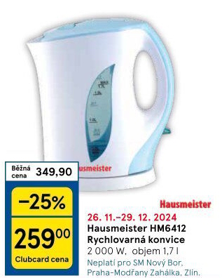Rychlovarná konvice HM6412 Hausmeister