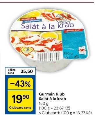 Salát a la krab Gurmán Klub