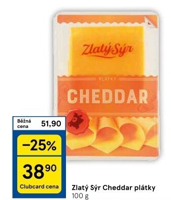 Sýr Cheddar Zlatý sýr