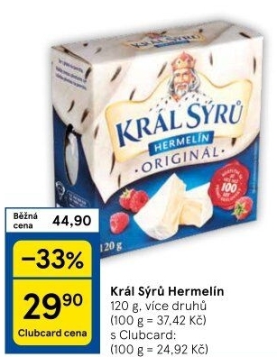Sýr Hermelín Král sýrů