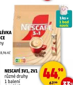 Instantní káva porcovaná 3v1 Nescafé