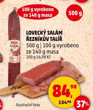 Salám lovecký Řezníkův talíř