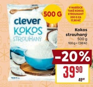 Kokos strouhaný Clever