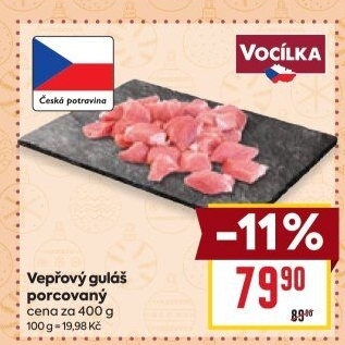 Maso na guláš vepřové Vocílka