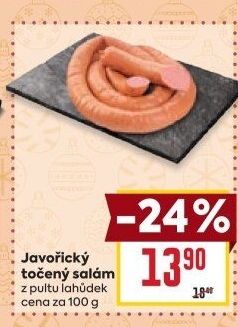 Salám javořický točený