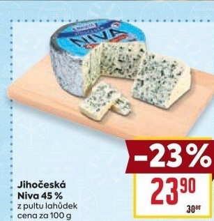 Sýr Niva Jihočeská 45% Madeta