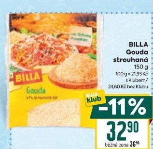 Sýr strouhaný Gouda Billa