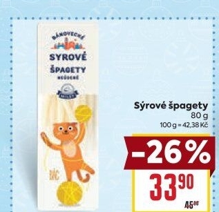 Sýrové špagety Bánovecké Milsy