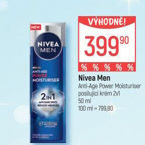 Krém pleťový pánský 2v1 Power Moisturiser Anti-Age Men Nivea